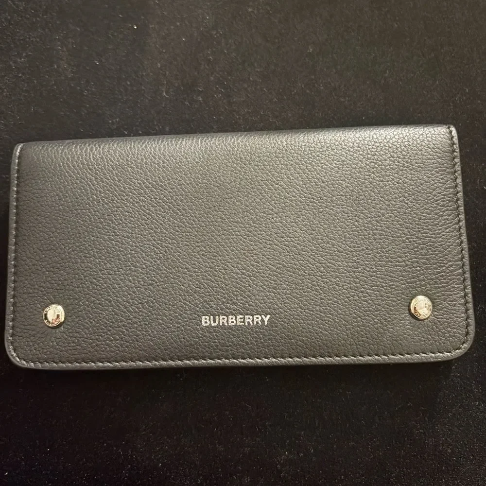 Brand new Burberry Black Leather Wallet/ check holder/ card holder